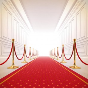 White Palace Corridor Photography Backdrops Red Carpet Background For Photo Studio