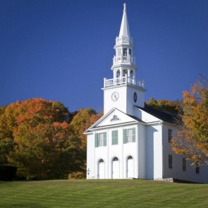 Architecture Photography Background White Church Lawn Blue Sky Backdrops
