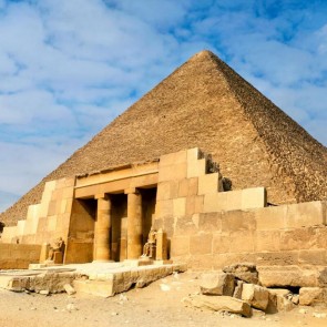 Photography Backdrops Blue Sky Pyramid Ruins Architecture Background
