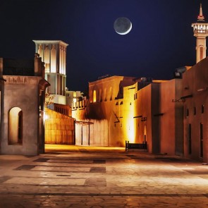 Photography Background Islamic Houses Night Architecture Backdrops