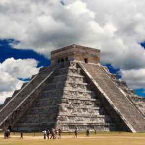 Photography Background Mayan Pyramids White Cloud Architecture Backdrops