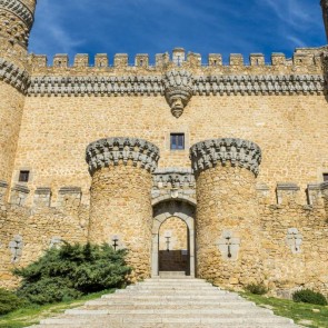 Blue Sky Castle Photography Background Architecture Backdrops For Photo Studio