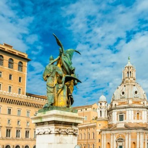 Statue Of Rome Square Photography Backdrops Architecture Background For Photo Studio