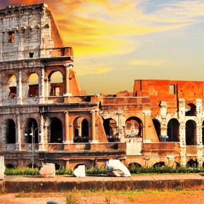 Sunset Photography Background Roman Colosseum Ruins Architecture Backdrops