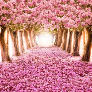 Flowers Photography Backdrops Pink Flower Trees Background For Wedding