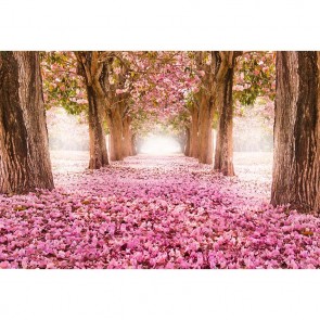 Flowers Photography Backdrops Trees Pink Flower Corridor Background For Wedding