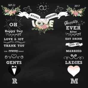 Custom Photography Backdrops Flowers Wedding Chalkboards Background For Party
