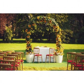 Wedding Photography Backdrops Sunflower Arched Door Manor Lawn Background