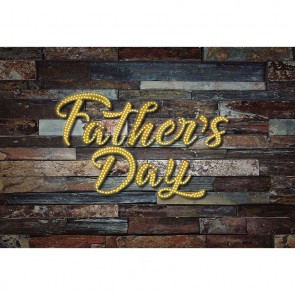Father's Day Photography Backdrops Brown Wood Wall Gold Lighting Background