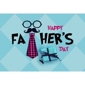 Father's Day Photography Backdrops Glasses Beard Gift Box Background