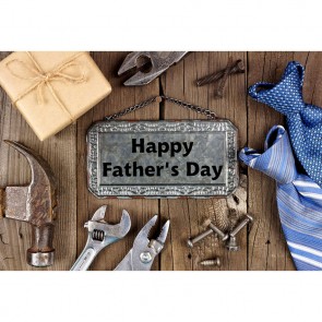 Father's Day Photography Backdrops Blue Tie Gift Box Background