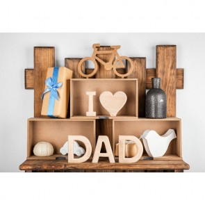 Father's Day Photography Backdrops Wooden Flower Rack Background