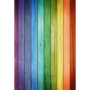 Wood Floor Photography Backdrops Rainbow Color Wood Wall Background For Photo Studio