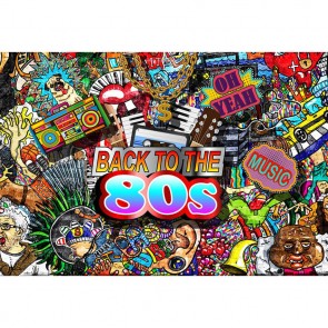 Graffiti Photography Backdrops Back To The 80s Music Background For Photo Studio