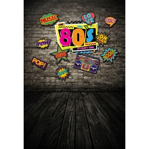 Graffiti Photography Backdrops Boom Pop Bam Music Background Brick Wall For Photo Studio