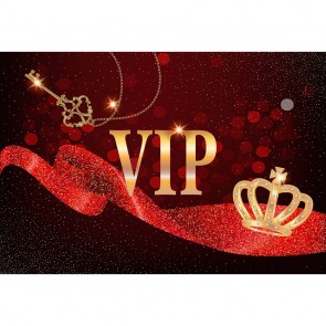 Custom Photography Backdrops Red Golden Key Crown Background For Party