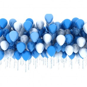 Custom Photography Backdrops Blue White Balloon Prom Background For Party
