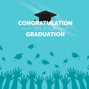 Custom Photography Backdrops Graduation Blue Background For Party