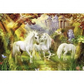 Cartoon Photography Backdrops Unicorn Fairytale World Background For Children