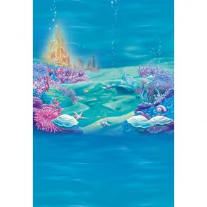 Cartoon Photography Backdrops Underwater World Coral Shells Background For Children