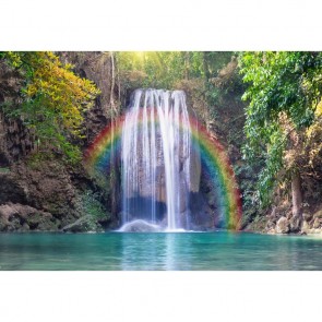 Nature Photography Backdrops Pool Waterfall Jungle Plants Rainbow Background
