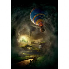 Cartoon Photography Backdrops Hot Air Balloon Clouds Background For Children