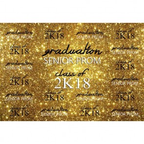 Custom Photography Backdrops Graduation Senior PromGolden Background For Party