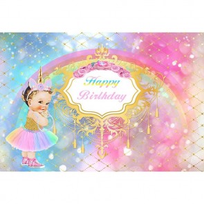 Birthday Photography Backdrops Happy Birthday Girl Smash Cake Background