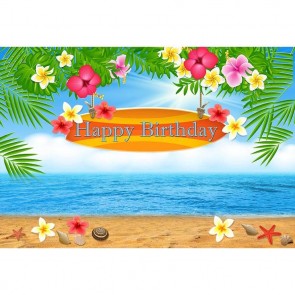Birthday Photography Backdrops Flowers Beach Smash Cake Background For Party