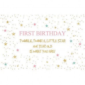 Birthday Photography Backdrops First Birthday Color Stars Smash Cake White Background