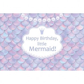 Birthday Photography Backdrops Little Mermaid Scale Pearl Girl Smash Cake Background