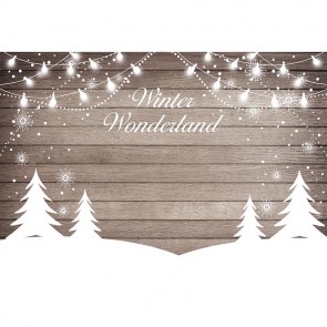 Wood Floor Photography Backdrops Snowflake Winter Grey Wood Wall Background