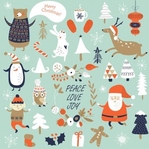 Christmas Photography Backdrops Christmas Element Cartoon Background For Children