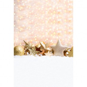 Christmas Photography Backdrops Stars Snow Christmas Ball Sequin Pink Background