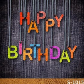 Birthday Photography Backdrops Black Brown Wood Floor Background