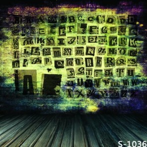 Graffiti Photography Backdrops Alphabet Stickers Dilapidated Background For Photo Studio