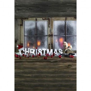 Christmas Photography Backdrops Brown Wood Wall Window Background For Photo Studio
