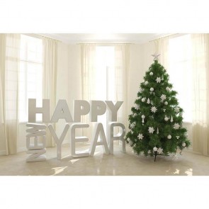 Christmas Photography Backdrops White Curtains Christmas Tree White Background