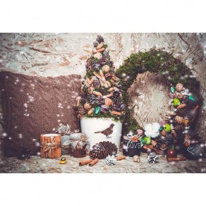 Christmas Photography Backdrops Fashion Style Christmas Dessert Ice Cream Cone Donuts Background