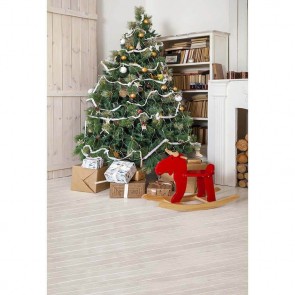 Christmas Photography Backdrops Christmas Tree Wood Floor Christmas Hobbyhorse Background