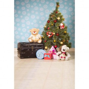 Christmas Photography Backdrops Christmas Tree Toy Doll Storage Boxes Background
