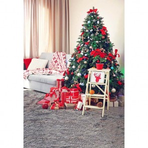 Christmas Photography Backdrops Christmas Tree White Sofa Carpet Background