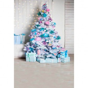 Christmas Photography Backdrops Color Christmas Tree White Wood Floor Background
