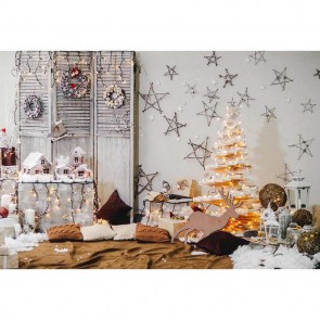 Christmas Photography Backdrops Christmas lights Decoration White Wall Background