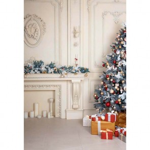Christmas Photography Backdrops Christmas Tree Gift Box European Wall Background