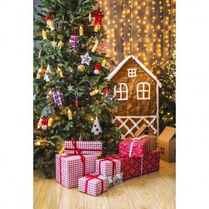 Christmas Photography Backdrops Christmas Tree Gift Box Lantern Background