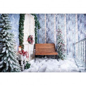 Christmas Photography Backdrops Snow Background Christmas Tree For Photo Studio