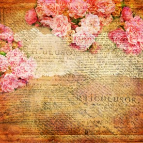 Pink Flowers Photography Backdrops Texture Style Paper Style Background