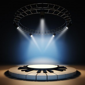 Photography Backdrops Piano Round Large Stage White Searchlight Background