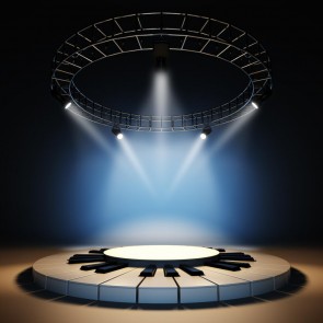 Photography Backdrops Piano Round Large Stage White Searchlight Background
